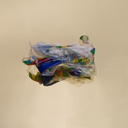 rainbow gold, empty packages series, by Naomi Pitcairn