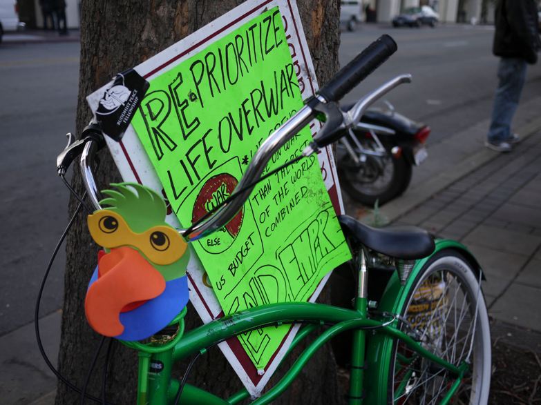 green bird bike