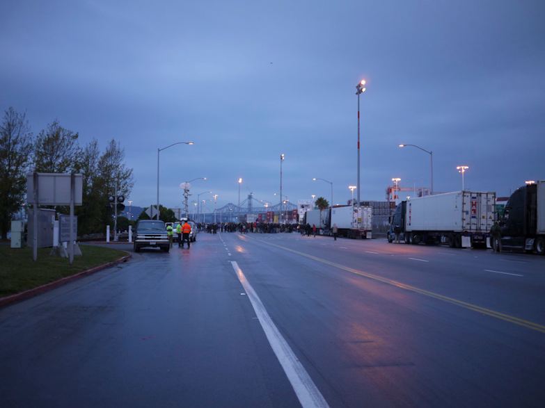 blocked trucks