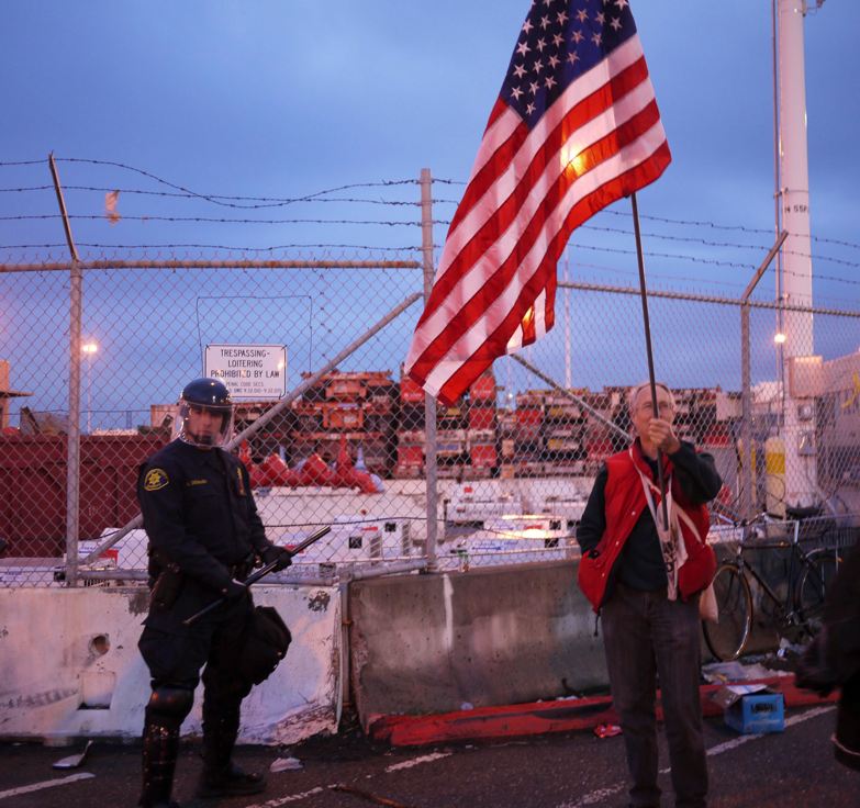 stick vs. flag